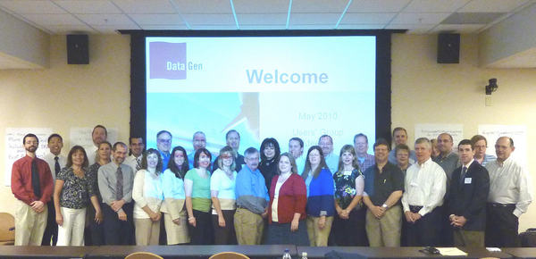 DataGen users from across the nation posed with staff for a group photo.