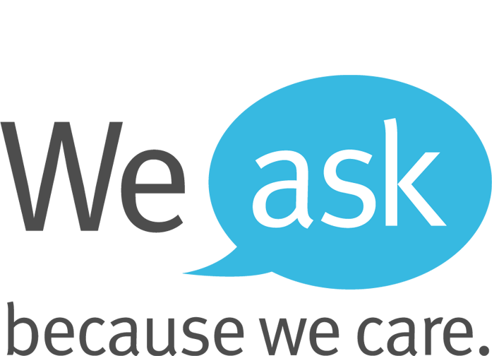 We Ask Because We Care logo